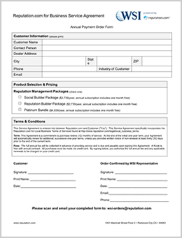 Annual Order Form