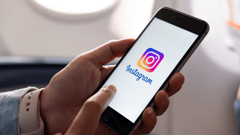 Instagram app displayed on a mobile phone.