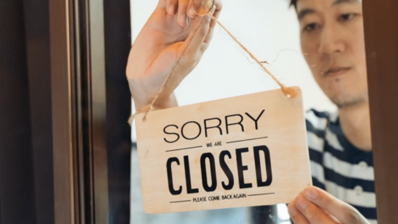 Sorry closed sign
