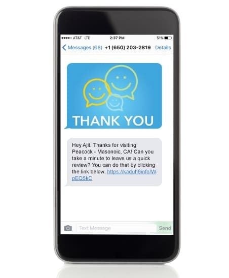 Requesting customer reviews via SMS Requesting customer reviews via SMS