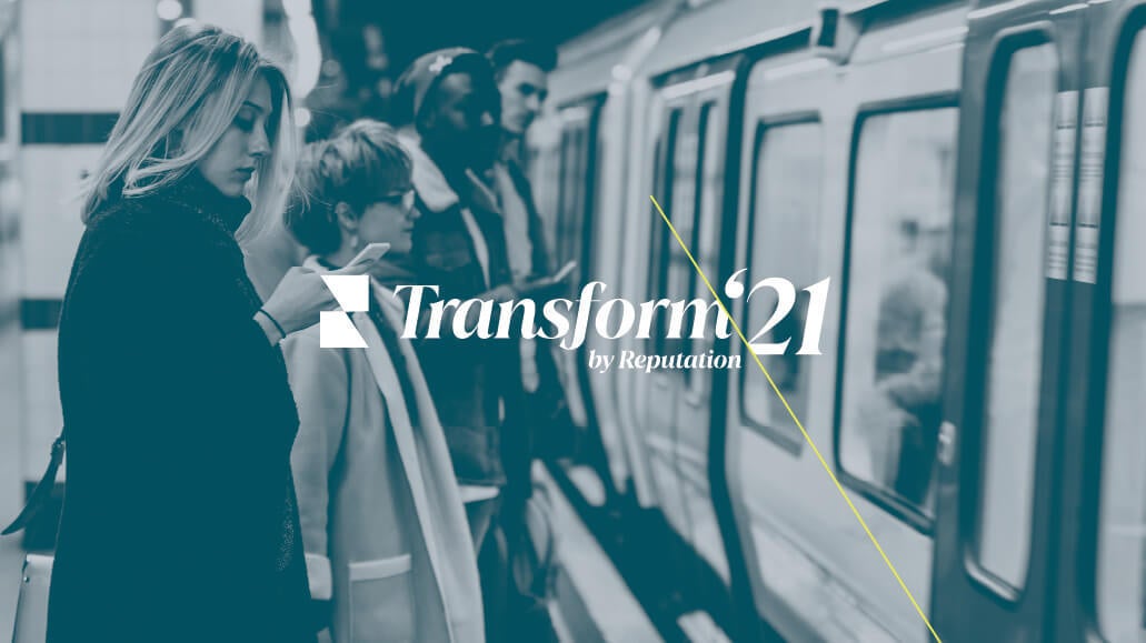 Transform logo woman on train 2