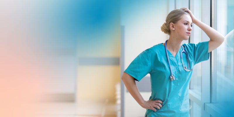 healthcare worker burned out